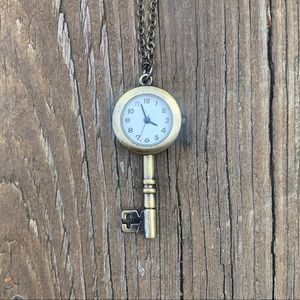Clock Key Necklace